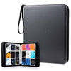 Wot I Trading Card Binder, 900 Pockets Collection Card Binder Sleeves With Polyester Fabric Cover&Zipper - Dark Blue