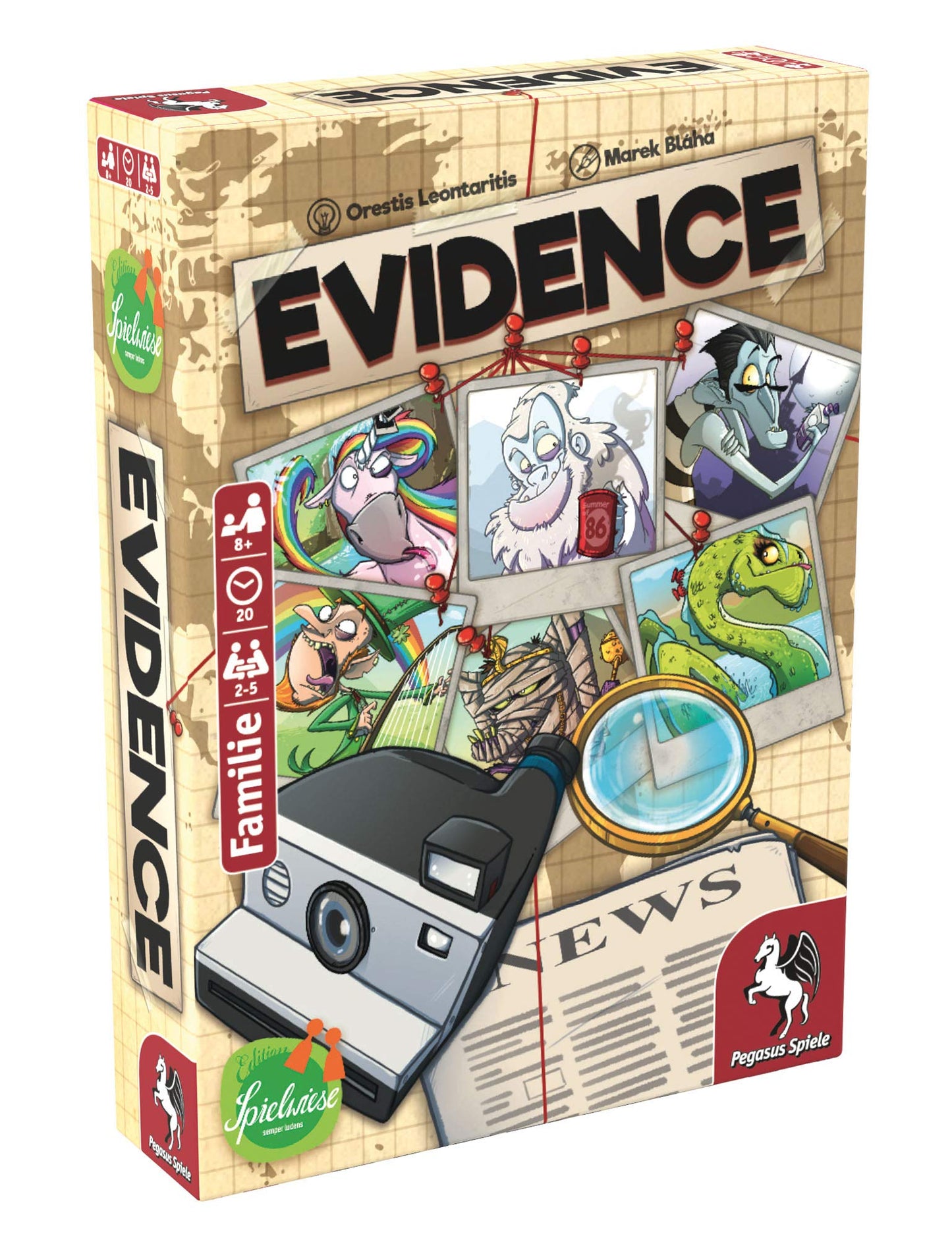 Pegasus Spiele Pes18333G Evidence Board Game
