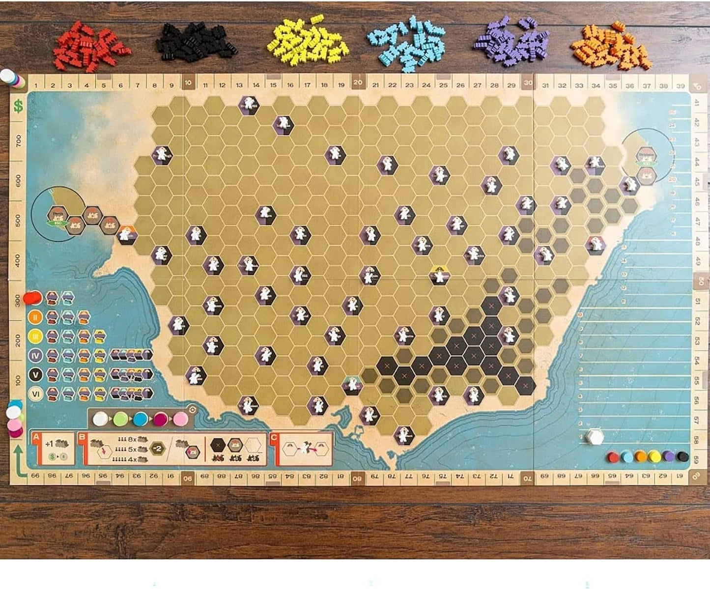 Capstone Games: Ride The Rails: Australia & Canada, Expansion, Strategy Board Game, 3 to 5 Players, 45 to 60 Minute Play Time, A