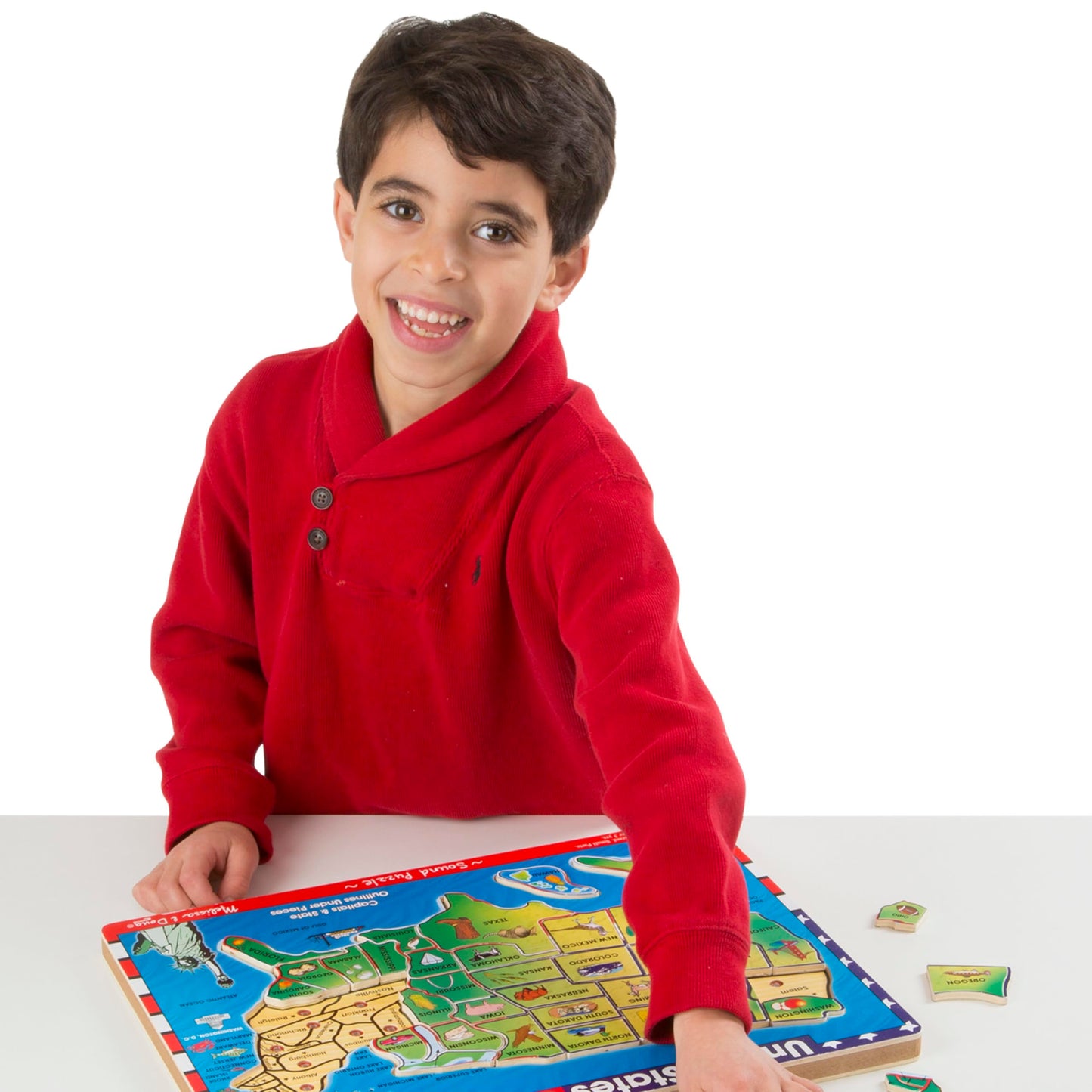 Melissa & Doug Usa Map Sound Puzzle - Wooden Puzzle With Sound Effects (40 Pcs)