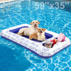 Pawaboo Dog Pool Float, Inflatable Pet Pool Floats For Medium Large Dogs Up To 220 Lbs, Dog Raft And Float For Pool With Dual Ha