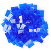 Bulk Dominoes Plastic Bulk 100pcs - Building and Stacking and Chain Reaction Toppling STEAM Toy Blocks for Kids (Clear Blue)