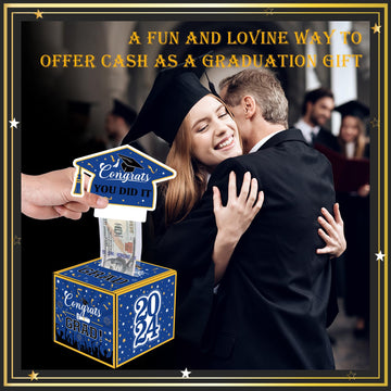 Meiidoshine 2024 Graduation Money Box For Cash Gift, Funny Graduation Gifts For Boys Girls High School College, Surprise Money H