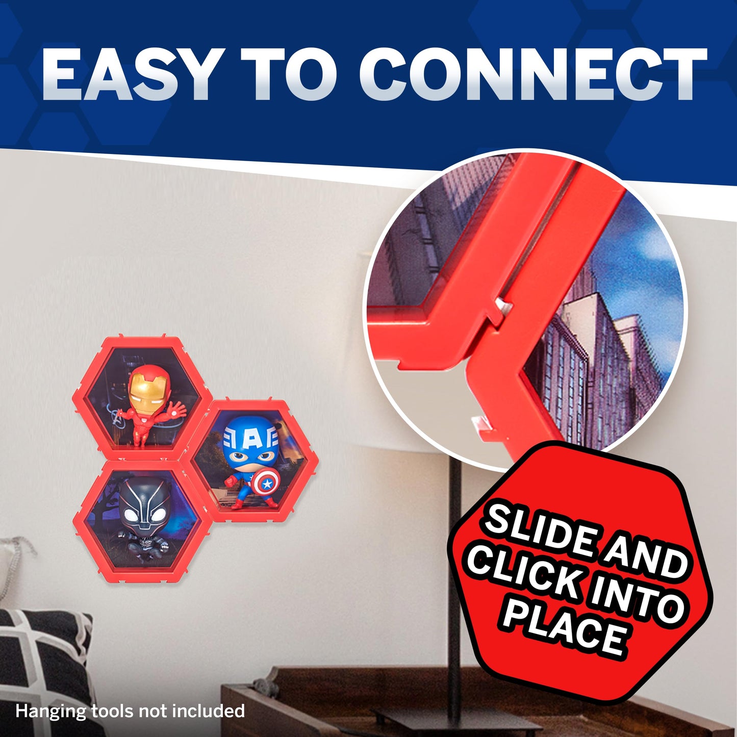 WOW! PODS 4D Marvel Iron Man Toys - Unique Connectable & Collectable Toy Figure Wall/Shelf Display Easter Basket Stuffers Iron Man Action Figure Marvel Toys & Gifts for Kids & mature-themed Collectors