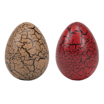 Class Collections Surprise Growing Dragon Hatch Egg Kids Novelty Toy - Pack Of 2, Brown And Red