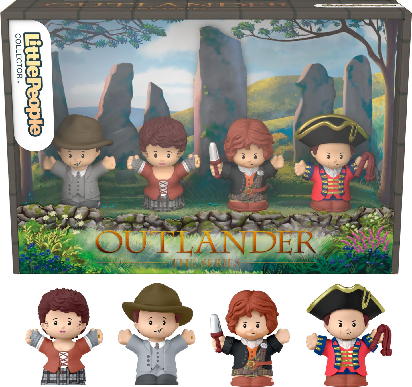 ?Little People Collector Outlander Tv Show Special Edition Set For Adults & Fans, 4 Figures In A Display Box