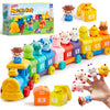 Play-Act Learning Toy For Toddlers 1 2 3 Years Old, Counting, Matching & Sorting Montessori Learning Farm Train Including 9 Farm