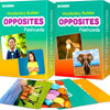 QUOKKA 104 Opposites Vocabulary Flash Cards with Realistic Images for Pre-K and Kindergarten - Perfect for Teachers, Parents, an