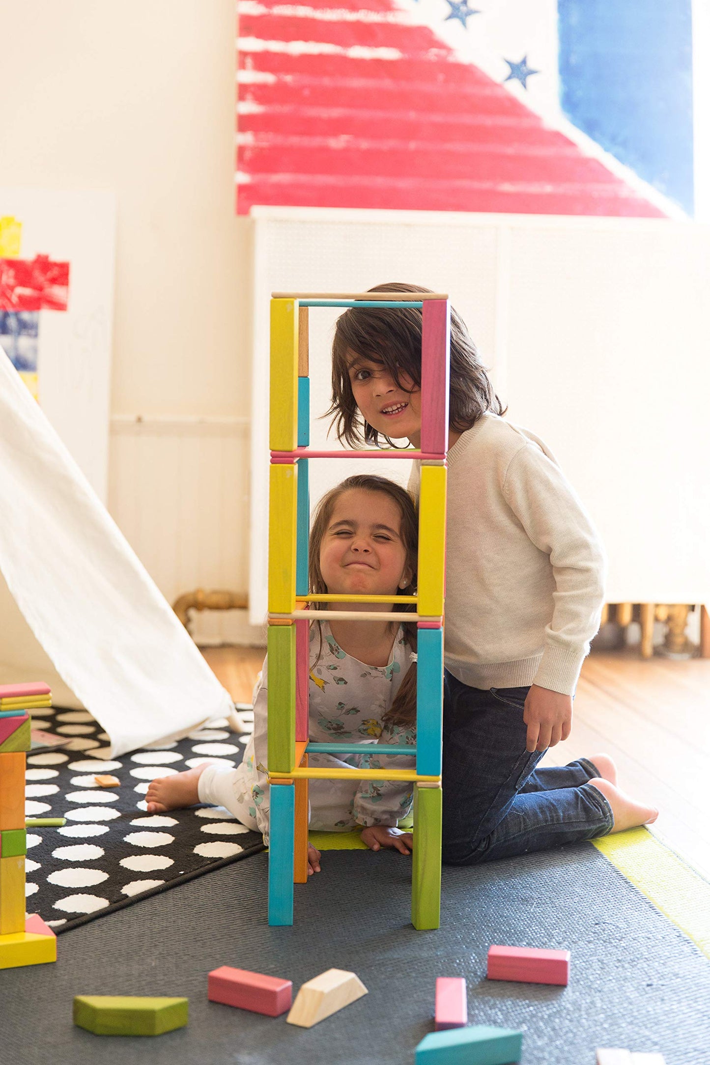 26 Piece Tegu Discovery Magnetic Wooden Block Set,1-99 Years Old, Tints