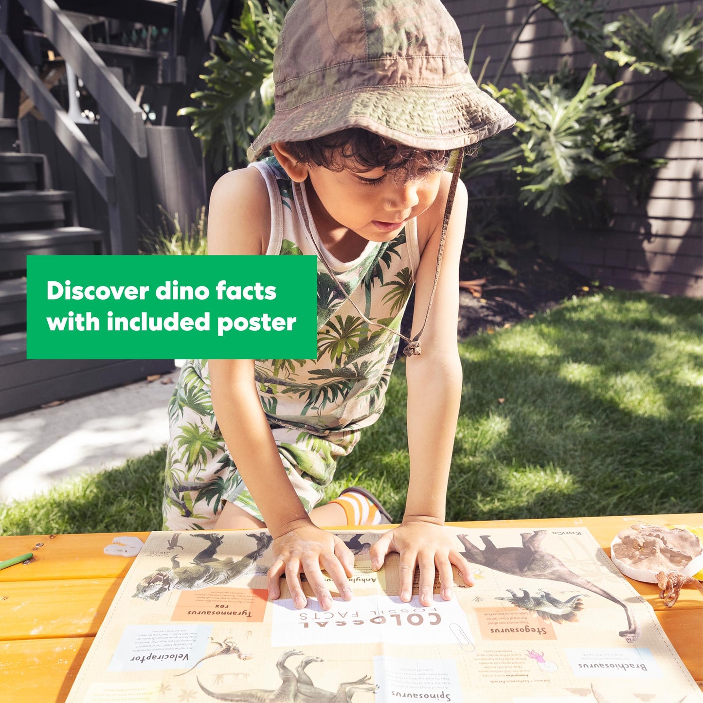 Kiwico Dinosaur Fossil Dig Kit For Kids Age 6+ | Excavate & Build Dinosaur Skeleton, Make Fossil Impressions | Stem Paleontology