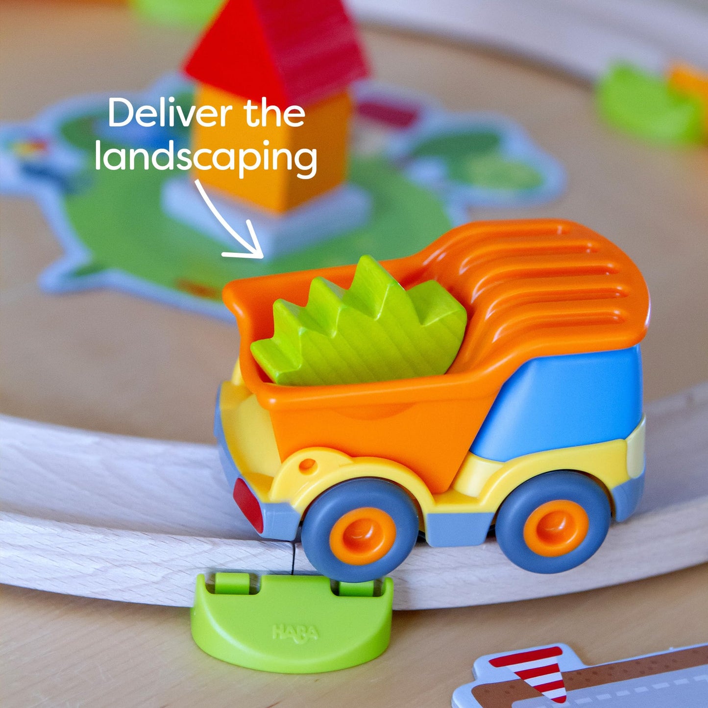 HABA My Very First Games Building Site - Cooperative Toddler Game, Medium Size, Multicolor, Model 305678, Includes Toy Truck