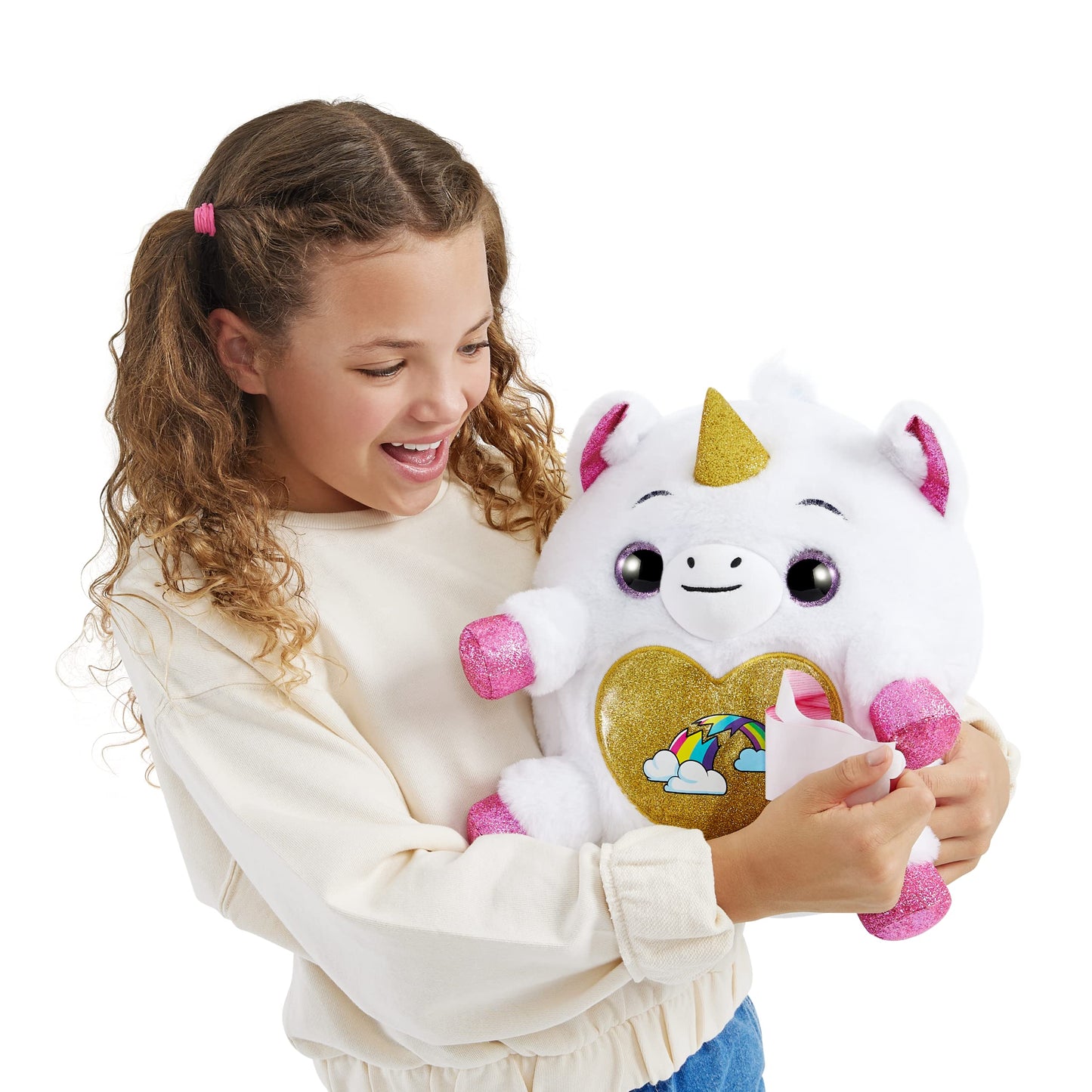 Rainbocorns Unicorn Rescue Surprise (White) By Zuru, Collectible Plush Stuffed Animal, Egg Toys, X-Ray Sticker Pack, Magical Slime, Headband, Ages 3+ For Girls, Children (Daxelle The Unicorn Plush)