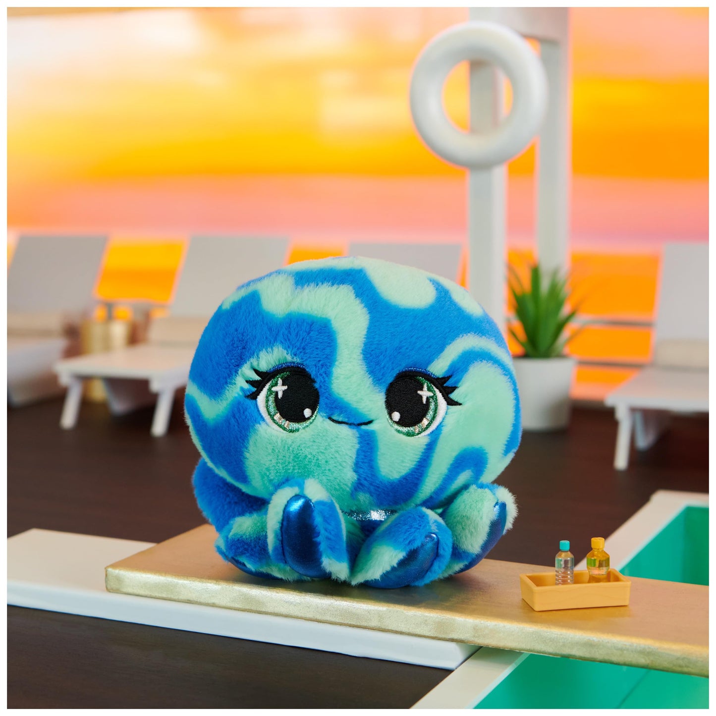 P.Lushes Designer Fashion Pets Marina Coves Premium Octopus Stuffed Animal, Blue And Green, 6