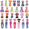 Barwa 10 Sets Doll Clothes Including 5 Fashion Floral Dresses 5 Sets Casual Outfits Tops And Trousers, Shorts For 11.5 Inch Girl Dolls…