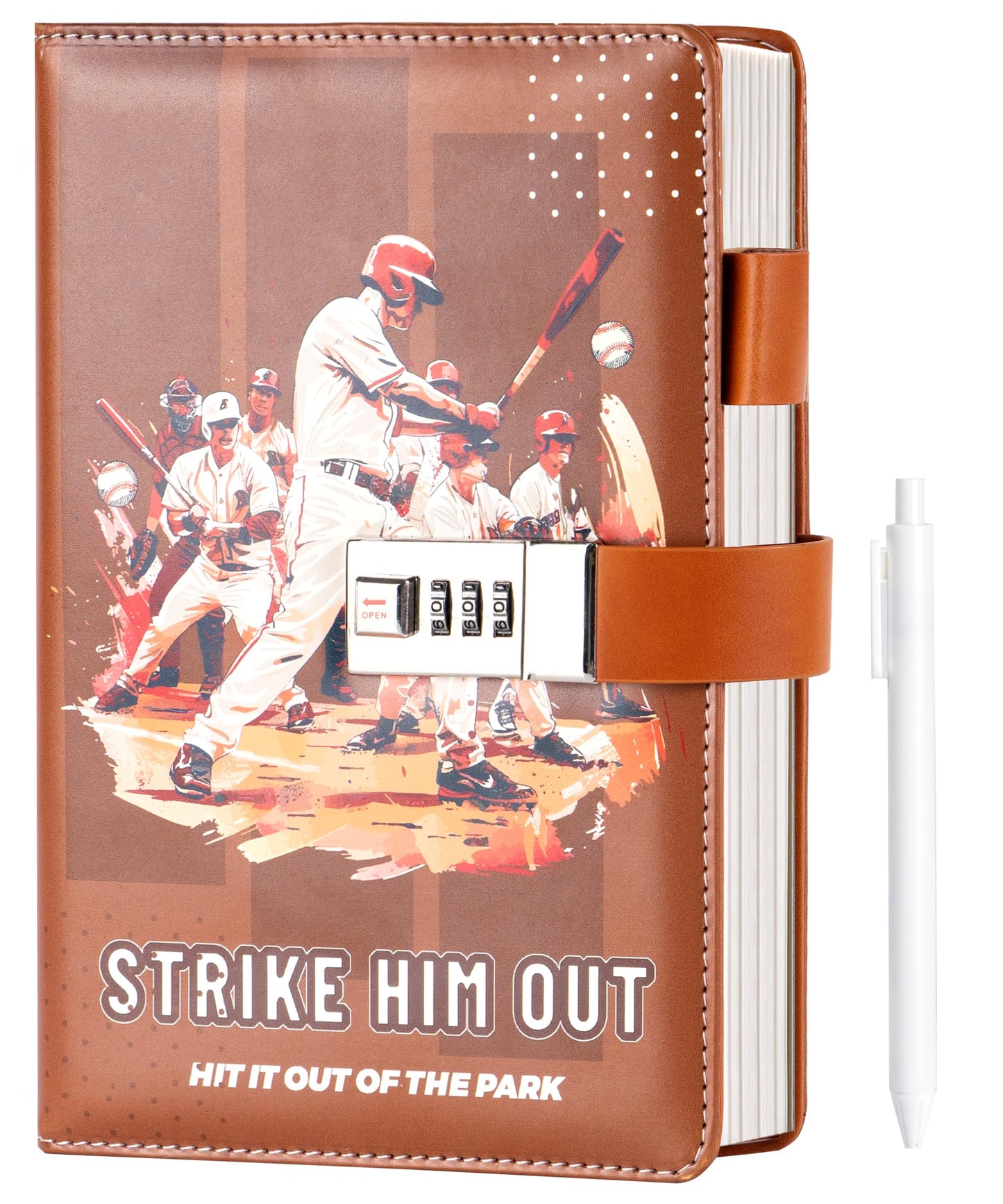 Cagie Diary With Lock For Teens Who Like Baseball, Gifts For Teen Girls And Boys 12-18 Securely Guard Secrets Journal With Lock,