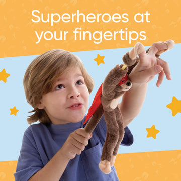 Set Of 3 Flying Flingshot Howler Monkeys Plush Toys With Sound, 11.5''H