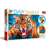 Trefl 600 Piece Crazy Shape Jigsaw Puzzle Facing a Tiger Multicolor