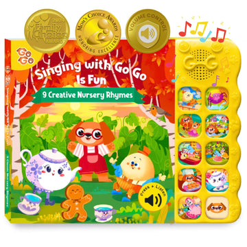 Go Go Creative Nursery Rhymes: Nursery Rhyme Books, Sound Books, 8 Songs, Musical Books For Toddlers 1-3, Talking Books For Todd