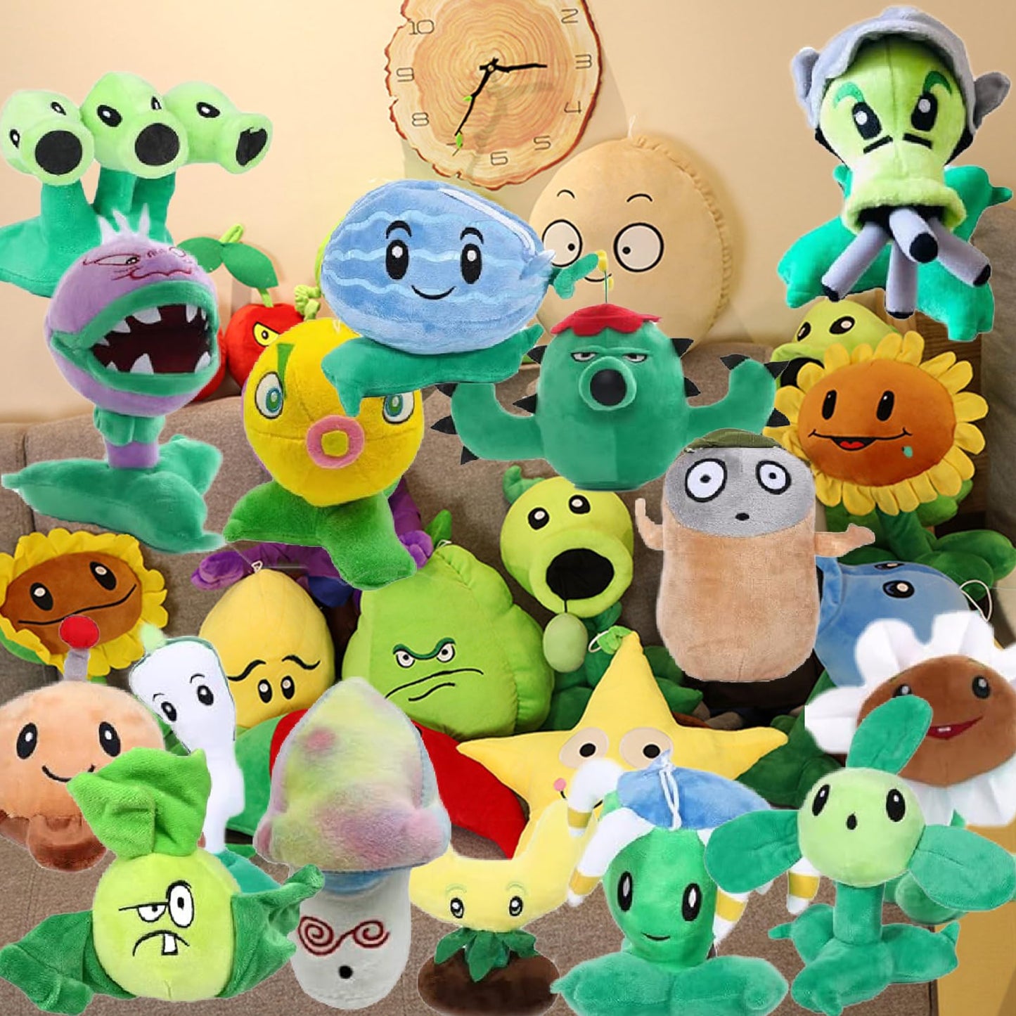 Jhesao 25 Pcs Pvz Plush Zombies Plants Sets Random Different Types Toy, Pvz Plushies 1 2 Stuffed Soft Doll, Pvz Figure Doll New