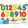 The Learning Journey Lift & Learn 123 Number Puzzle - Natural Wood, Model 285275, Educational Toy for Counting and Numbers