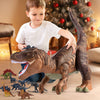 Temi Large Dinosaur Toys For Kids 3-5, Jumbo Tyrannosaurus Rex With Mist Spray, Light And Sounds, One Big Hollow T-Rex Stored Wi