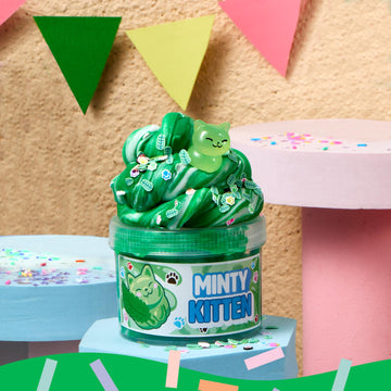JOYIN Minty Kitten Slime - Soft, Non-Sticky, Mess-Free, Stress Relief Butter Slime Toys for Kids Classroom Reward, Boys and Girl