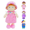 June Garden 12" Soft Dolly Emilia - Plush Stuffed Baby Doll Gift for Girls - Pink Dress, Model JGD21015