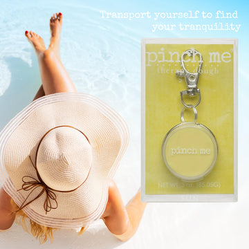 Pinch Me Therapy Dough Locket Combo - Holistic Aromatherapy Stress Relieving Putty - .3oz Clip-On Locket Scent + 3oz Dough Sun