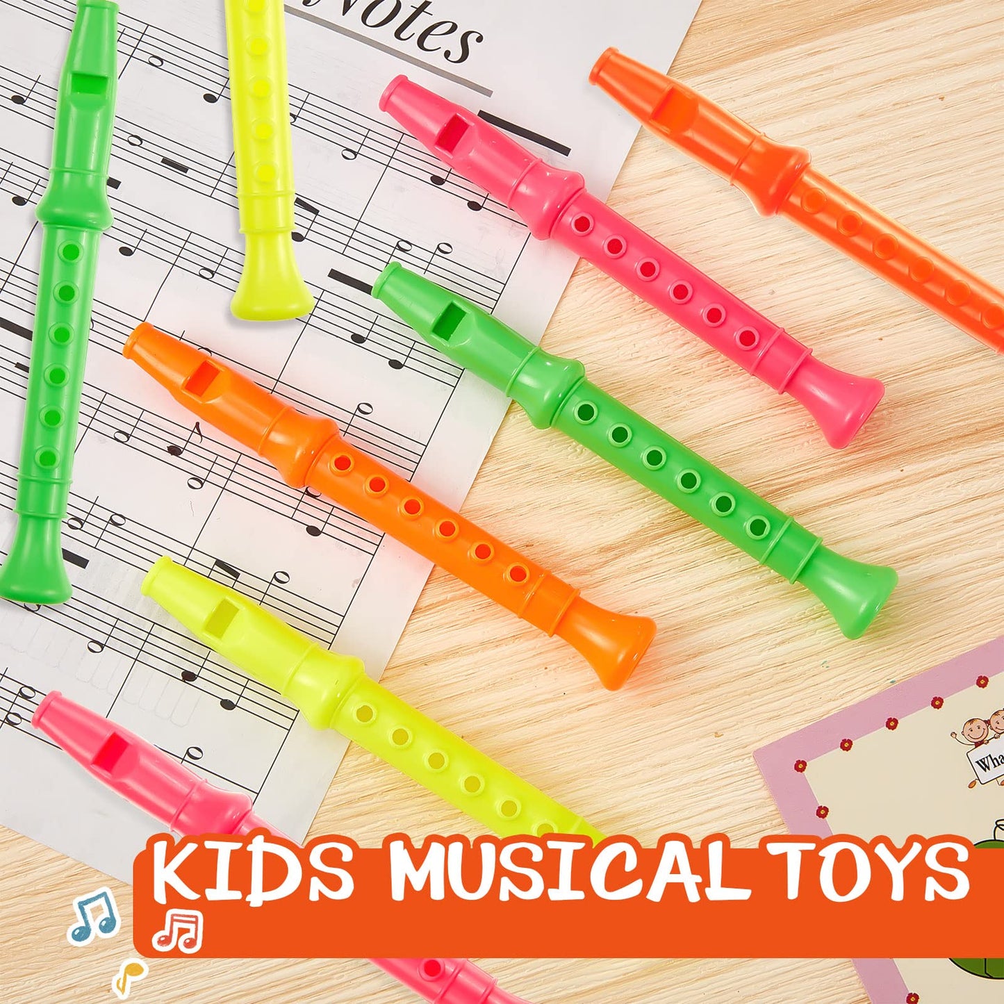 48 Pcs 6 Hole Plastic Recorders, Recorder Instrument For Kids Recorder Musical Recorder Flute Musical Instruments Toy For Music