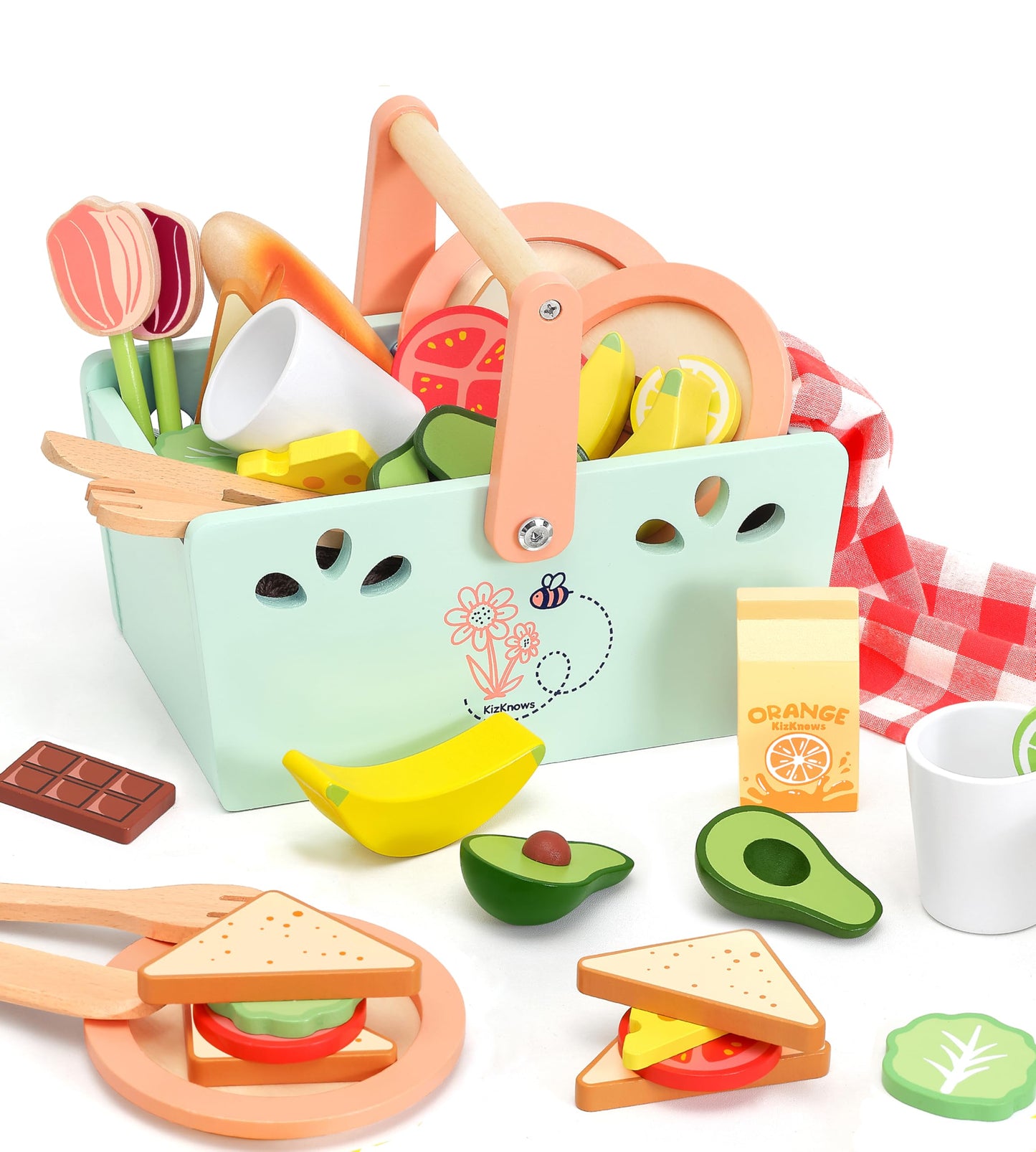 Kizknows Wooden Picnic Playset