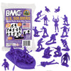 Bmc Marx Plastic Army Men Us Soldiers - Purple 31Pc Ww2 Figures - Made In Usa