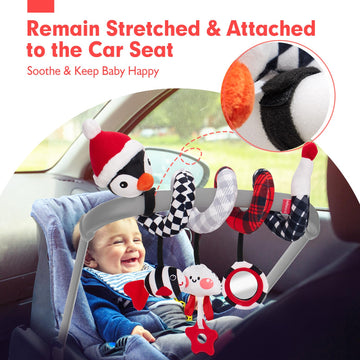 Hahaland Car Seat Baby Toys 0-3 Months Developmental Carseat Toys For Infants 0-6 Months Stroller Baby Toys 6 To 12 Months Infan