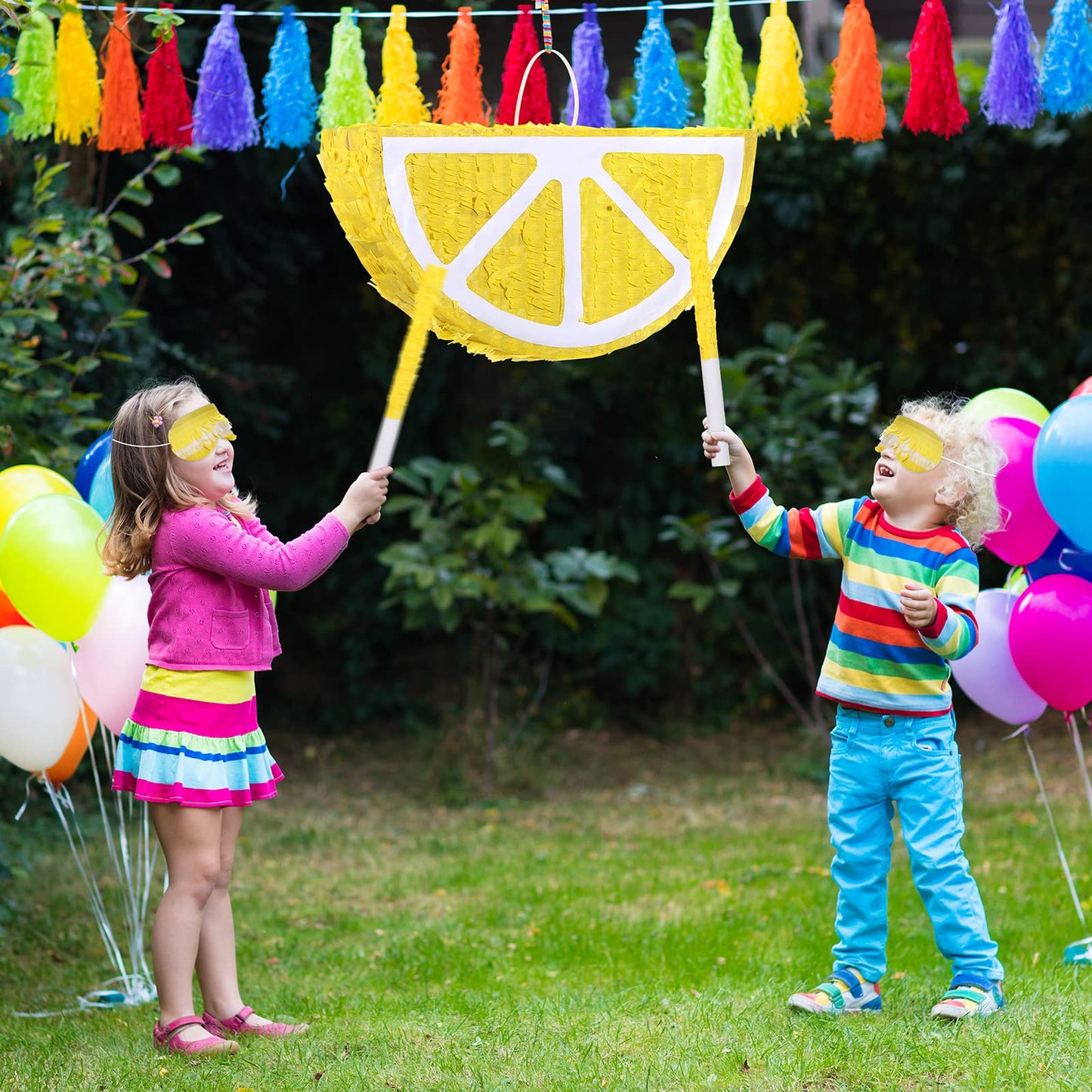 Fruit Pinata Summer Theme Pinata Includes Stick Blindfold Confetti Fruit Birthday Pinata Summer Fruit Pinata Fruit Theme Party Supplies For Birthday Party Carnival Summer Beach Decor (Lemon)