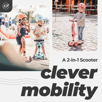 Scoot & Ride 2-in-1 Ride-On & Stand Kids Scooter, Ages 1 to 5, Highwaykick 1, Peach