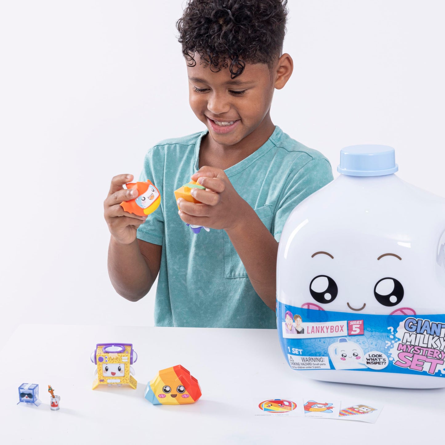 Lankybox Giant Milky Mystery Set Singing Mystery Milky Set With 9 Exciting Toys To Discover Inside, Officially Licensed Merch