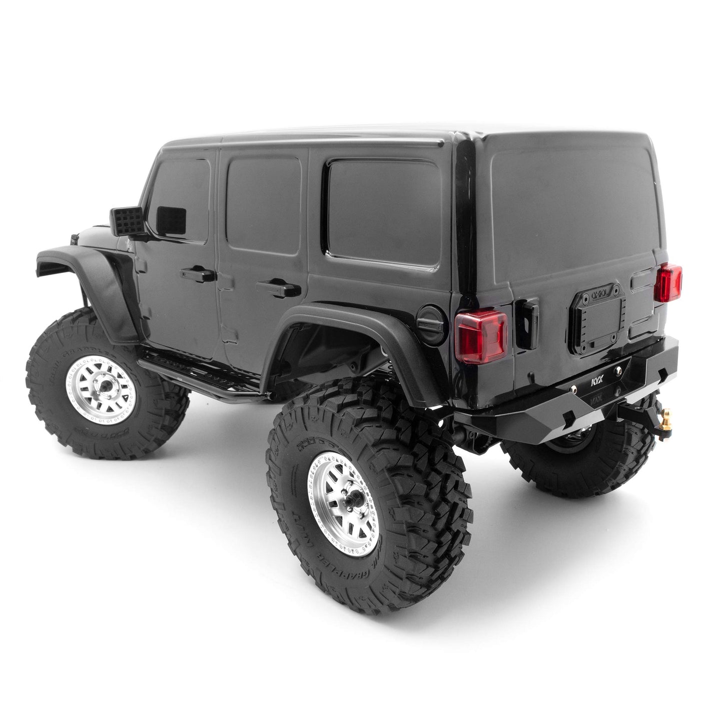 KYX Racing Alloy Rear Bumper w/LED Lights Upgrades Parts Accessories for 1/10 RC Crawler Car Axial SCX10 III AXI03007 SCX10.3