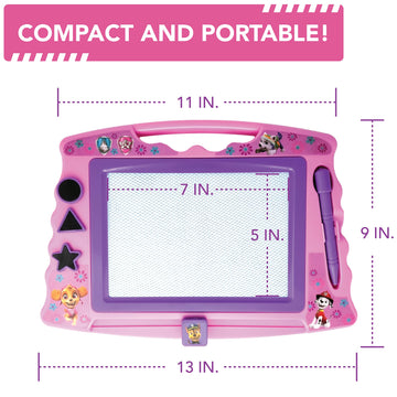 Lollipop Paw Patrol Magnetic Drawing Board With Stylus And 3 Stamps, For Girls Or Boys (Pink)…