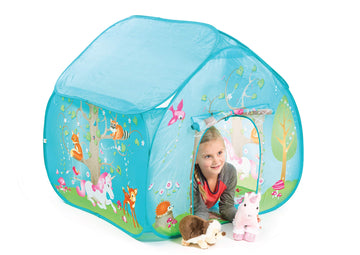 Pop It Up | Enchanted Forest Play Tent, Blue | Fun2Give | Front & Back Doors, Spacious Interior, Pretend Play, Toddlers & Kids Ages 3+
