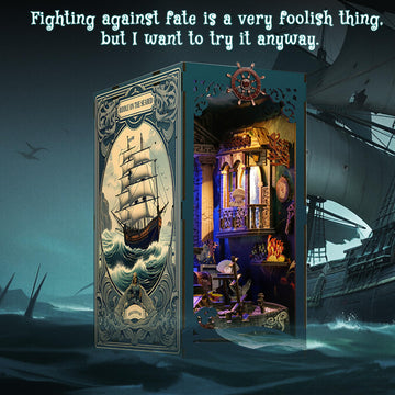 Book Nook, Diy Book Nook Kits For Adults, Ocean Adventure 3D Wooden Puzzle Bookend Bookshelf Insert Decor With Led Light, Book N