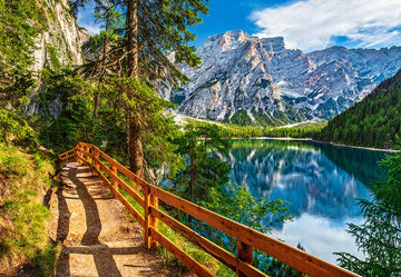 CASTORLAND 1000 Piece Jigsaw Puzzle Braies Lake Italy Landscape Puzzle of Italy with Mountains Dolomites South Tyrol mature-themed Puzzle Castorland C-104109-2