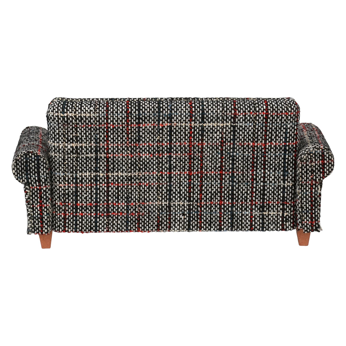 Gray Dollhouse Sofa Couch, Miniature Living Room Furniture Loveseat, Accessories For 6 Inch Dolls, 1/12 Scale