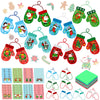 DoubleFill 48 Pcs Winter Gloves Suncatchers Craft Kits Ornaments DIY Stained Glass Effect Tissue Paper Kits Bulk for Window Deco