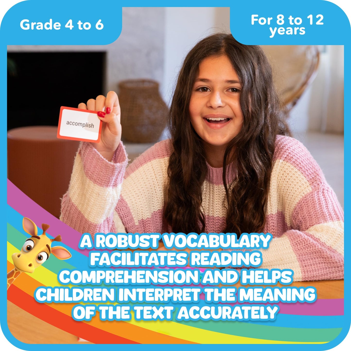The Fidget Game Vocabulary Words, Flash Card Game, Grade 4-6, Ages 9-12, Develop Communication And Reading Comprehension Skills, Fidget Mats, Learning Guide & Pdf Workbook Included