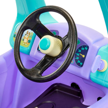 Little Tikes Bluey Grannies Car Coupe With 2 Accessories, Bluey Foot-To-Floor Ride-On, For Boys And Girls Ages 1.5-5 Years