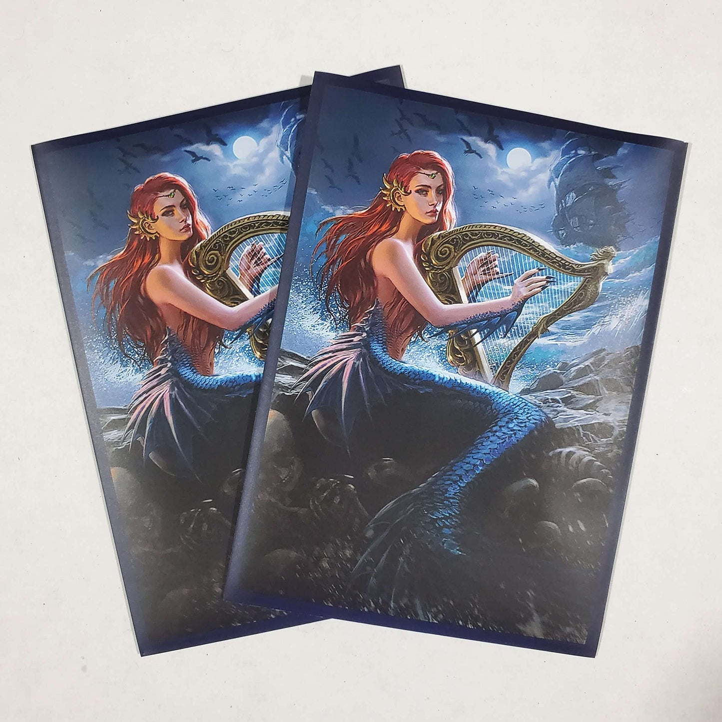 Fantasy North - Allamorra - Alluring Siren - 100 Smooth Matte Tcg Trading Card Sleeves - Fits Magic Mtg Commander Pokemon And Ot