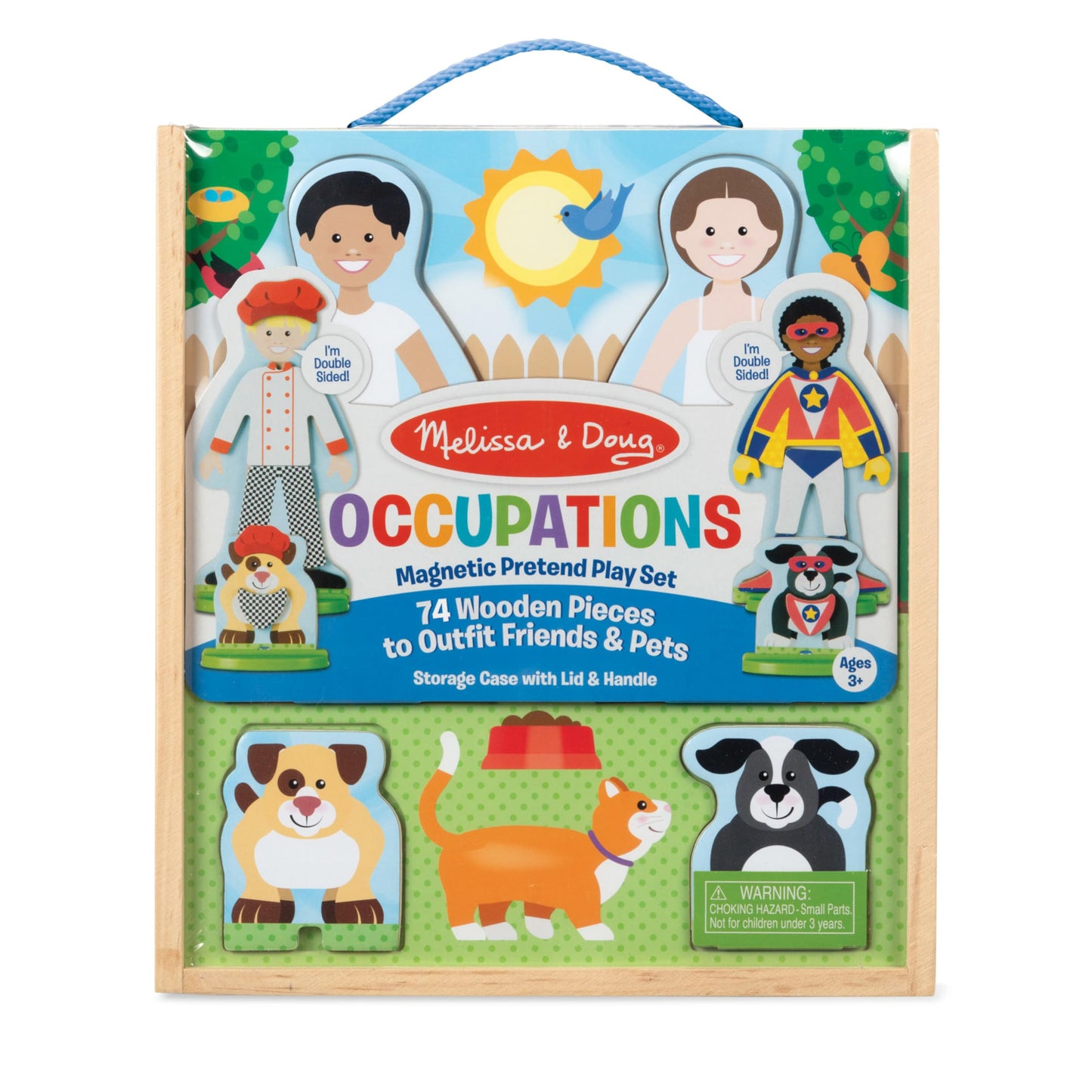 Melissa & Doug Occupations Magnetic Dress-Up Wooden Pretend Play Set (82 Pcs) - Magnetic Dress-Up Dolls For Kids