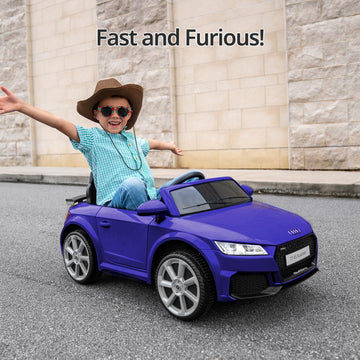 Hikiddo Electric Car For Kids, Licensed Audi 6V Kids Ride On Car Toy For Toddlers With Remote - Dark Blue