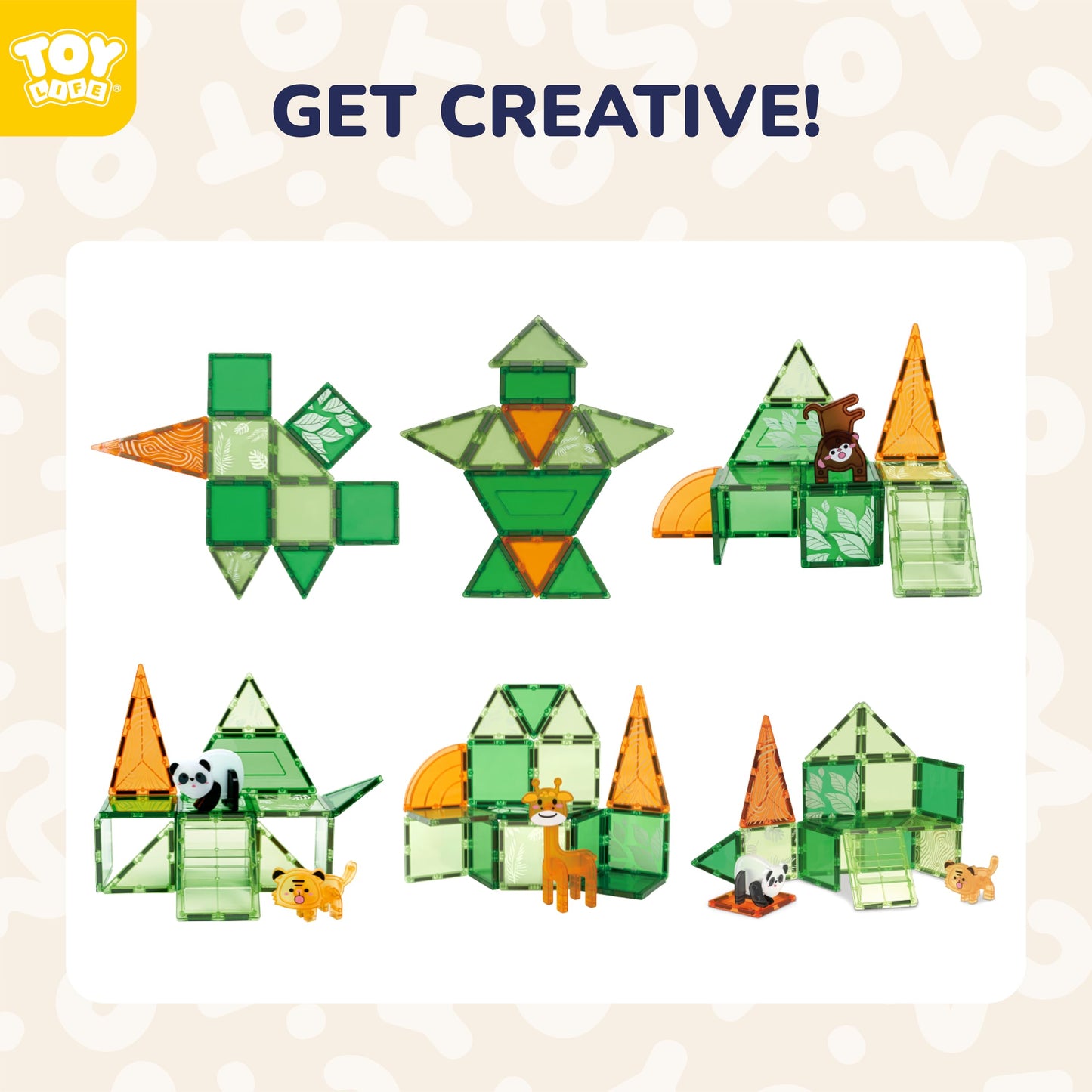 Toy Life Magnetic Tiles For Toddlers 3-5 56 Pcs Magnet Blocks For Kids Ages 4-8 Stem Magnet Tiles Toys Building Tile Christmas Birthday Gift For Boys And Girls