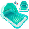 Swimline Original Suntan Tub Mint W/ Adjustable Shade Inflatable Tanning Float Floating Lounge | Personal Tan Pool Hybrid Lounge