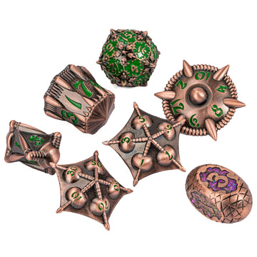 UDIXI Metal DND Dice Set, 7PCS Polyhedral Dice Set D&D with Unique Shape for Dungeons and Dragons Role Playing Games RPG Board G